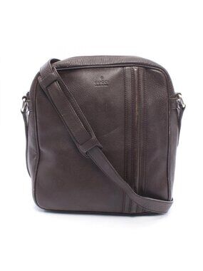 Gucci Shoulder Bag Dark Brown Leather